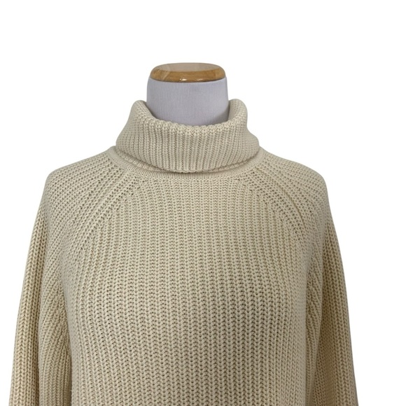 Alex Mill Turtleneck Cotton Cashmere Knit Sweater Womens XS Classic Cream Soft - Picture 3 of 17
